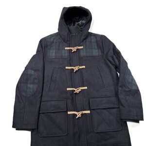 Tommy Hilfiger Black and Green Military Coat